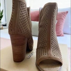 Larise peep toe booties, size 7.5